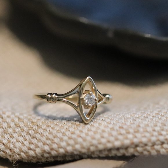 "Settling Stars" | The truth will find you | Vintage Inspired Diamond Ring - Picture 8 of 14